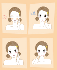 女性皮膚問題圖