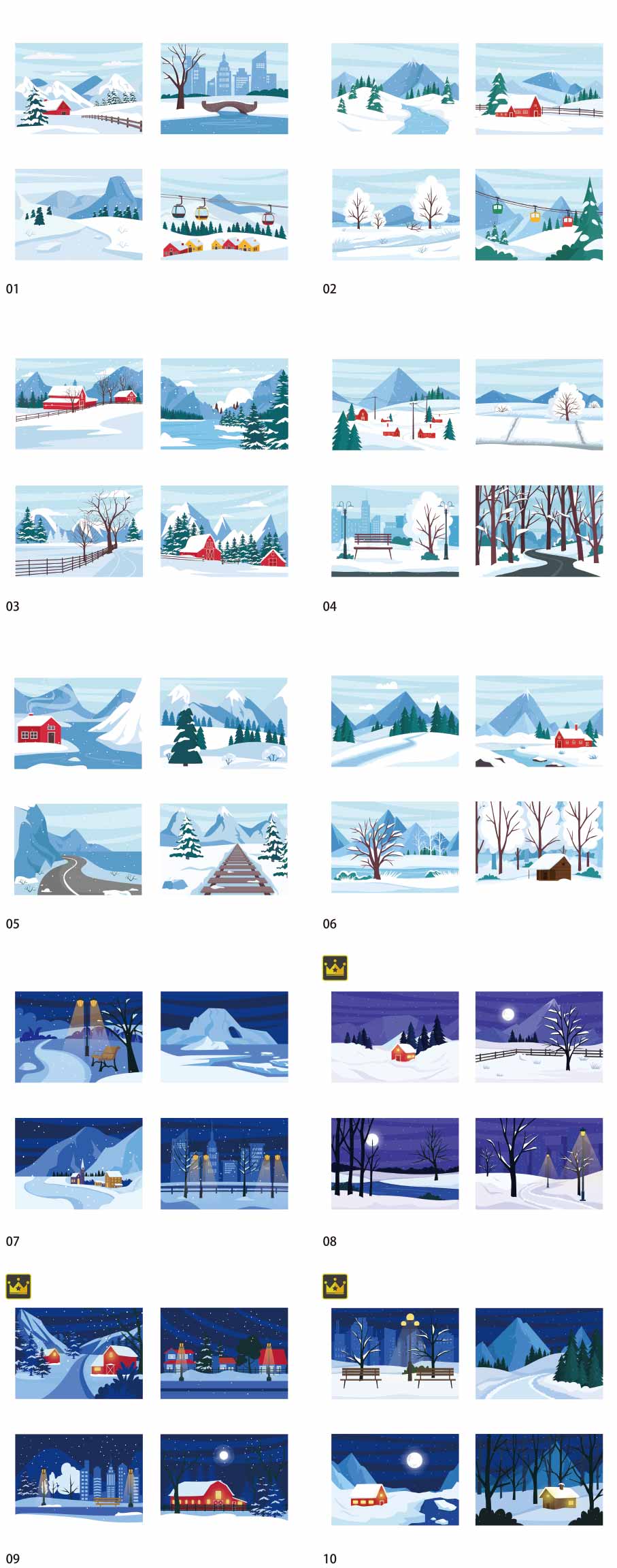 冬のイラストコレクション