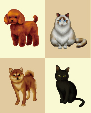 リアルなペットのイラスト