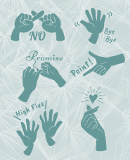 핸드 사인 실루엣