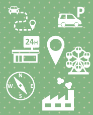 지도 기호 실루엣