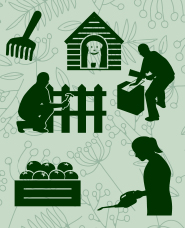 Vegetable garden and do-it-yourself silhouette