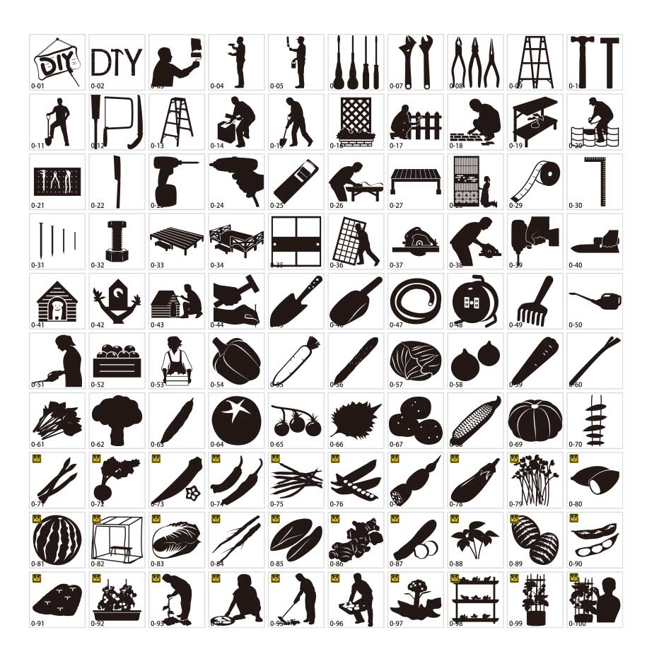 Vegetable garden and do-it-yourself silhouette