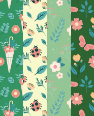 รูปแบบภาพประกอบฤดูใบไม้ผลิ vol.3