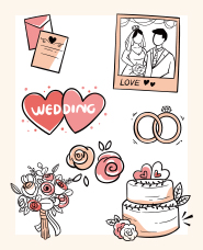 結婚式のイラストコレクション