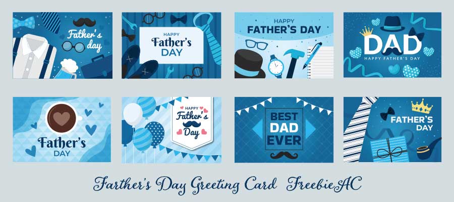 Father's Day greeting card template