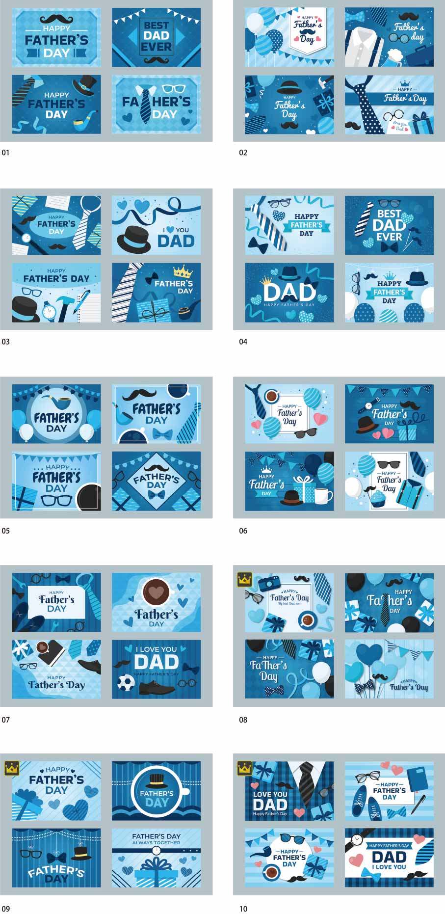 Father's Day greeting card template