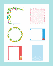 7月のフレームイラスト vol.1