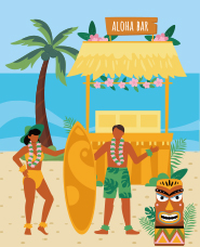 ハワイのイラストコレクション