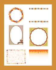 紅葉・秋のフレームイラスト