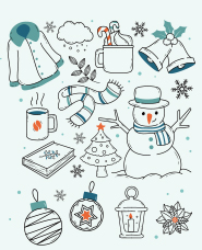 手書きの冬イラストコレクション