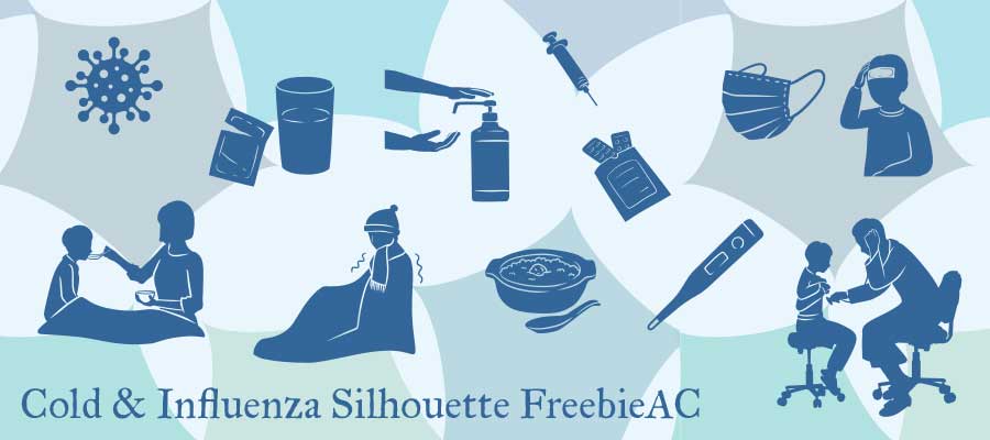 감기, 독감 실루엣