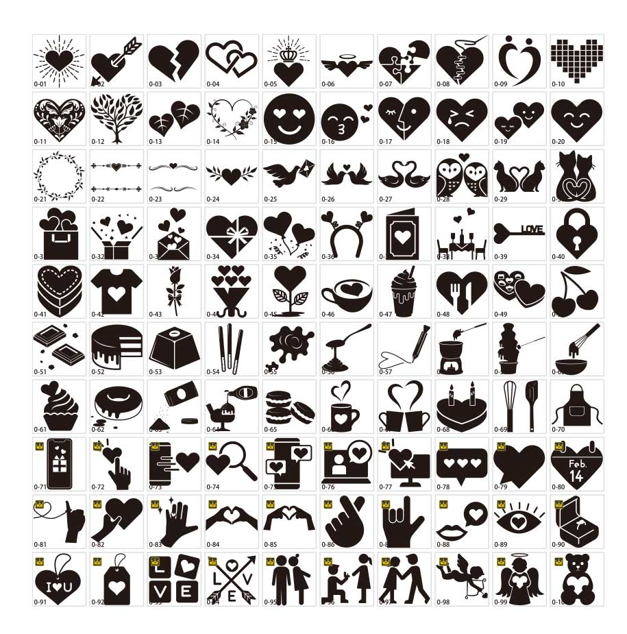 バレンタインシルエット