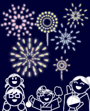 Fireworks silhouette