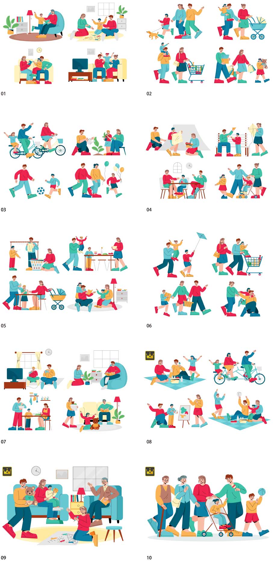 Bộ sưu tập minh họa thời gian dành cho gia đình