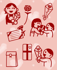 母の日シルエットvol.3