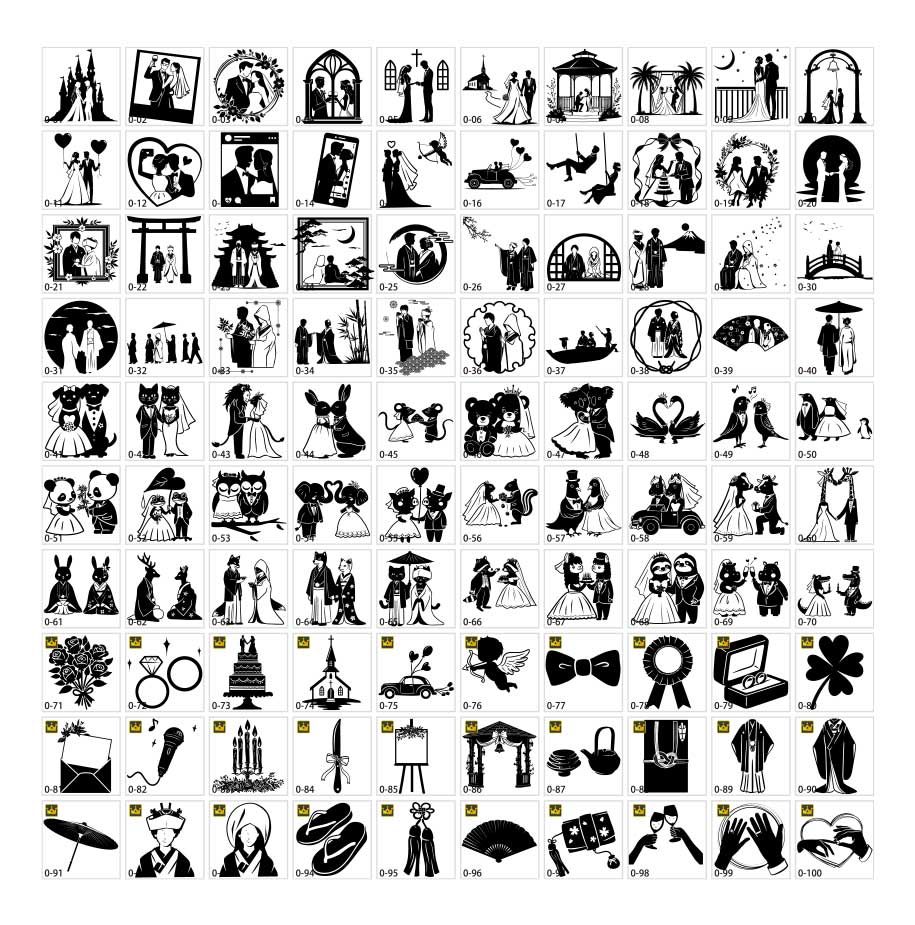 ウェディングシルエット