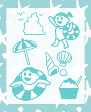 海水浴シルエットvol.2