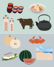 社会（岩手・鳥取）イラスト