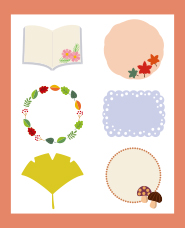 11月のフレームイラスト