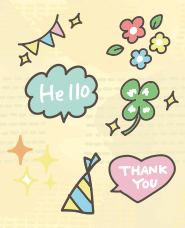 プリクラ風イラスト