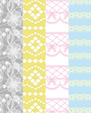 レース柄パターンイラスト