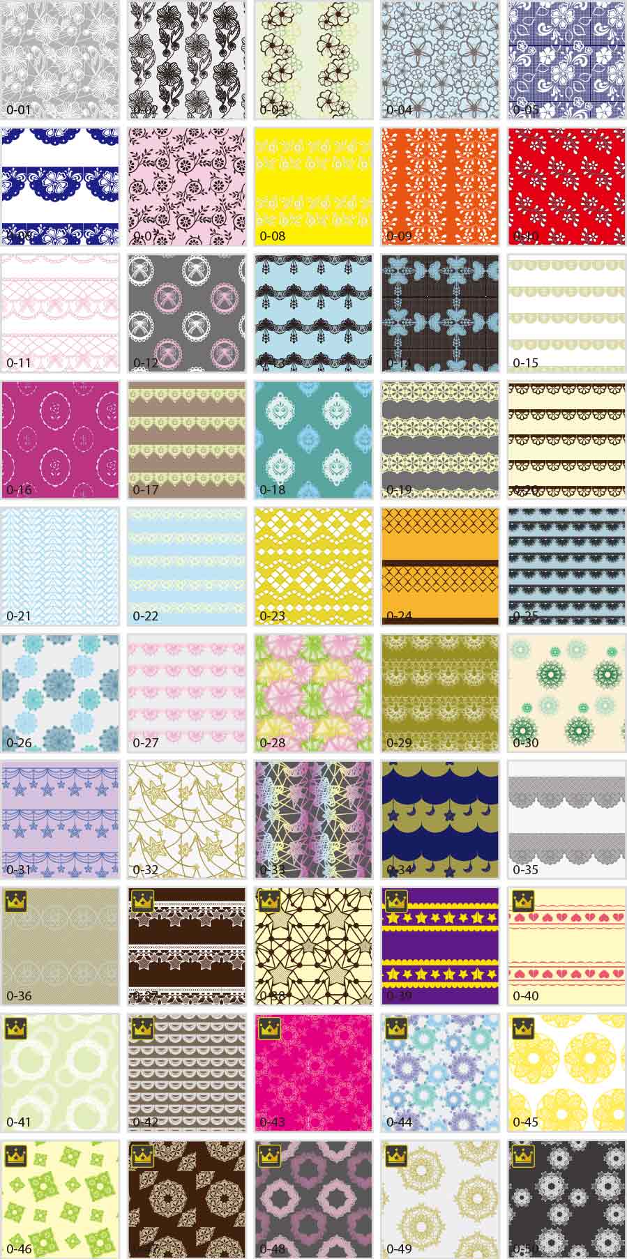 レース柄パターンイラスト