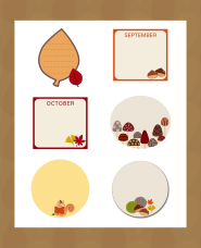 9月・10月のフレームイラスト
